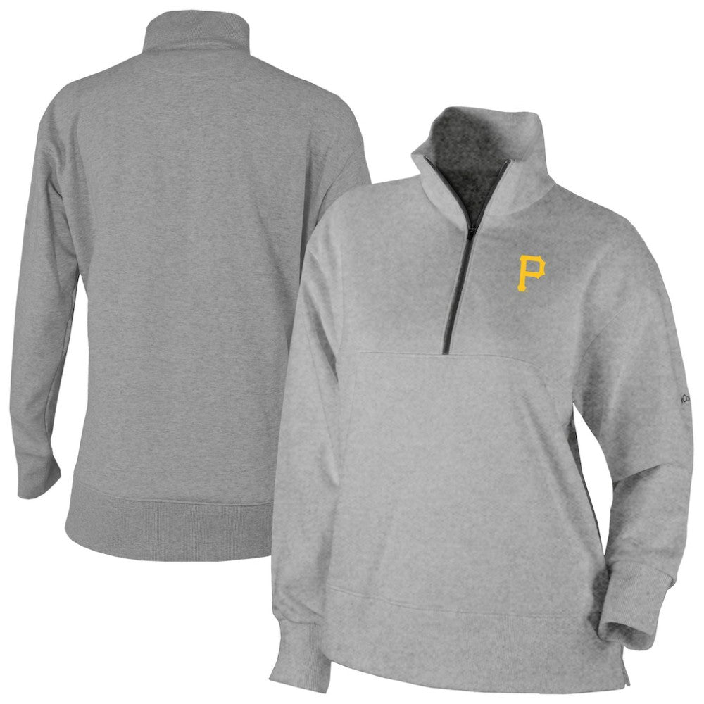 Pittsburgh Pirates Women's Birchwood Hills Quarter-Zip Pullover Gray | Columbia
