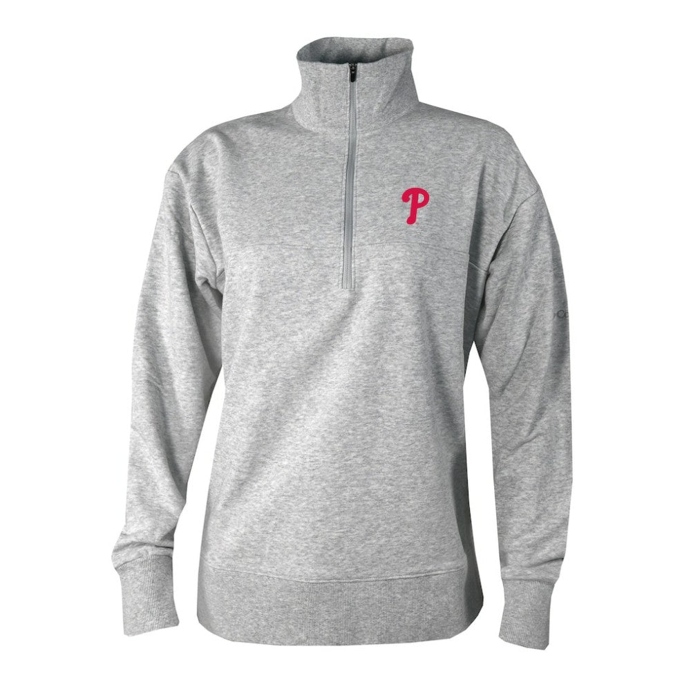 Philadelphia Phillies Women's Birchwood Hills Quarter-Zip Pullover Gray | Columbia