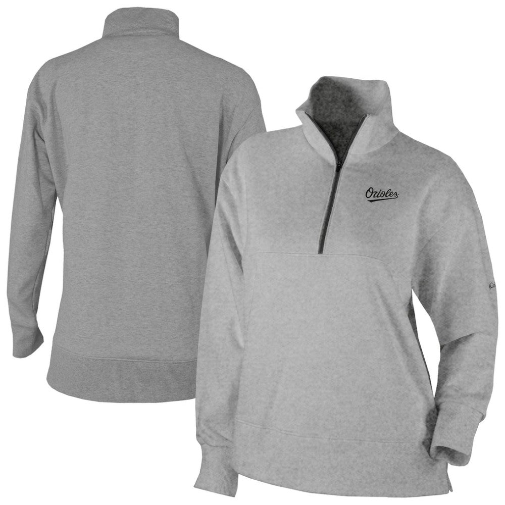 Baltimore Orioles Women's Birchwood Hills Quarter-Zip Pullover Gray | Columbia