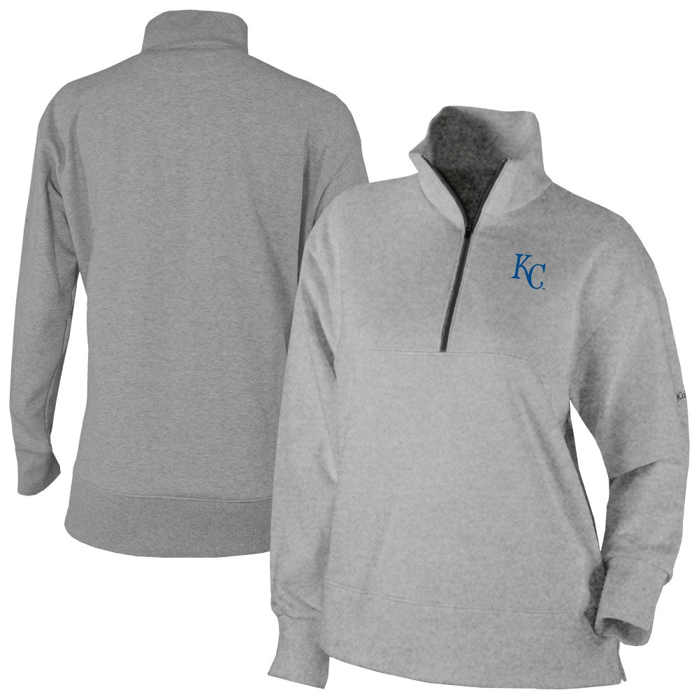 Kansas City Royals Women's Birchwood Hills Quarter-Zip Pullover Gray | Columbia
