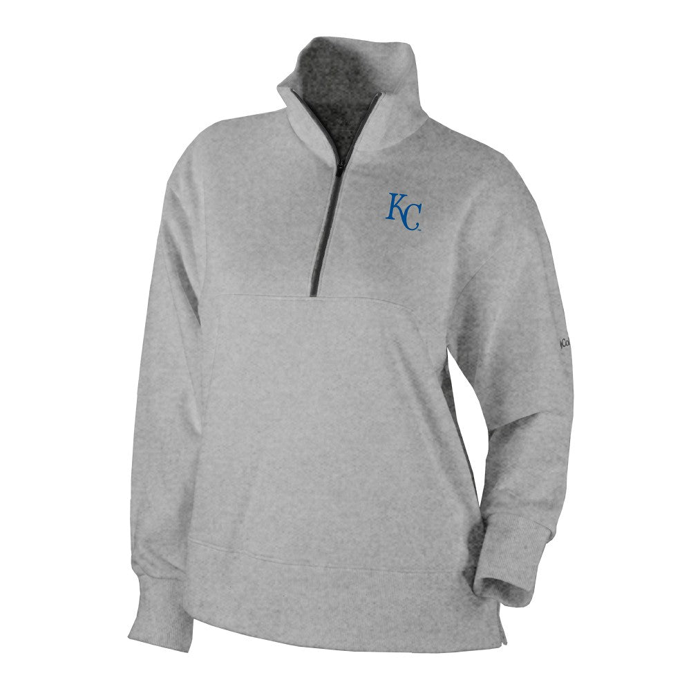 Kansas City Royals Women's Birchwood Hills Quarter-Zip Pullover Gray | Columbia