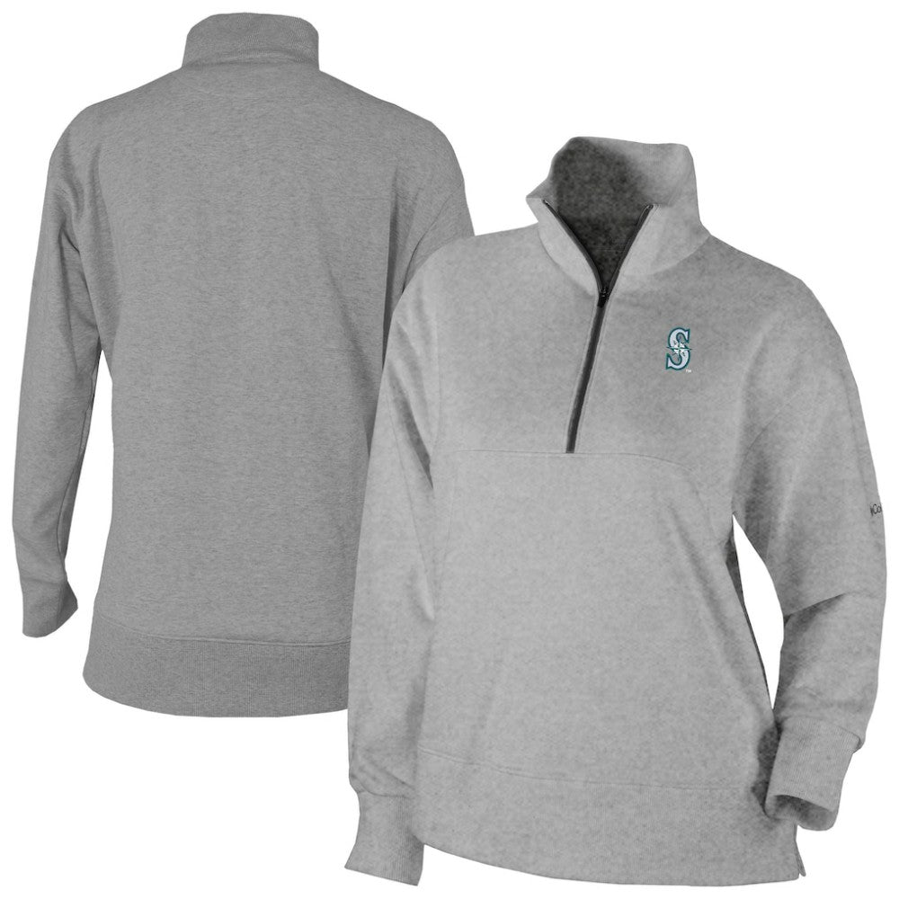 Seattle Mariners Women's Birchwood Hills Quarter-Zip Pullover Gray | Columbia