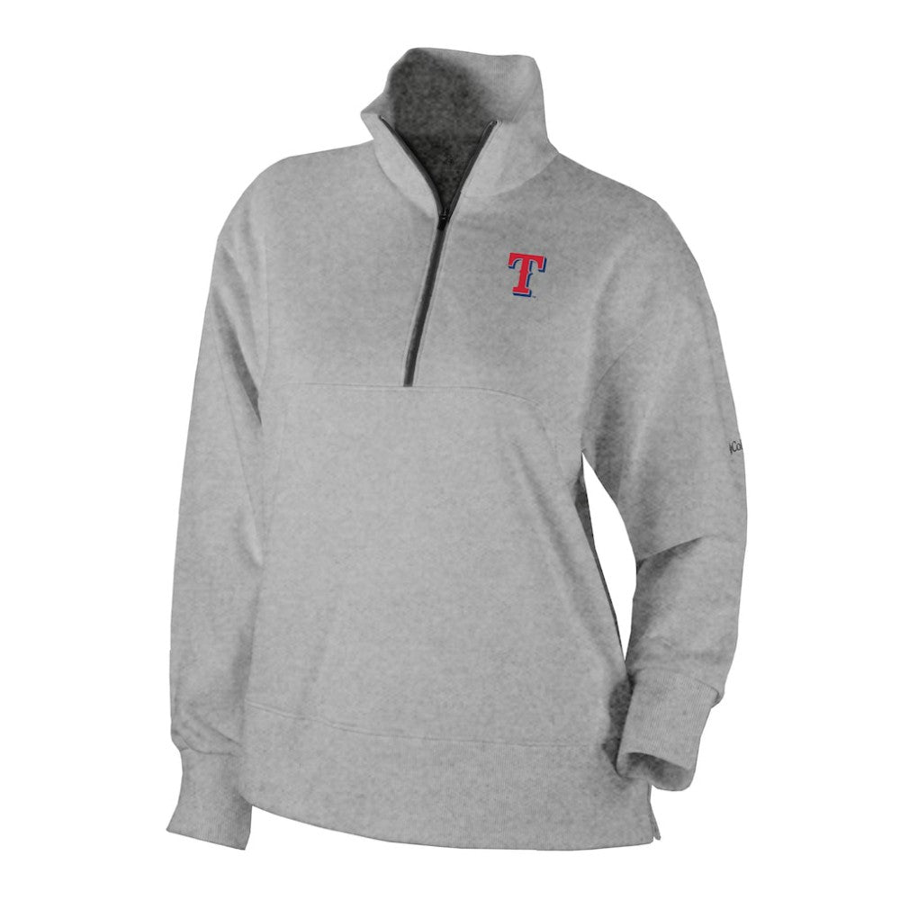 Texas Rangers Women's Birchwood Hills Quarter-Zip Pullover Gray | Columbia