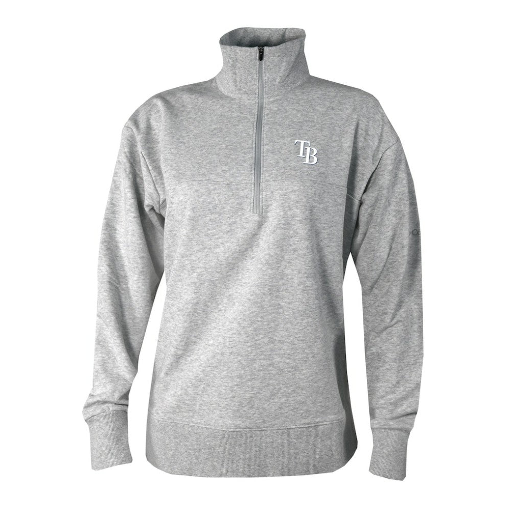 Tampa Bay Rays Women's Birchwood Hills Quarter-Zip Pullover Gray | Columbia
