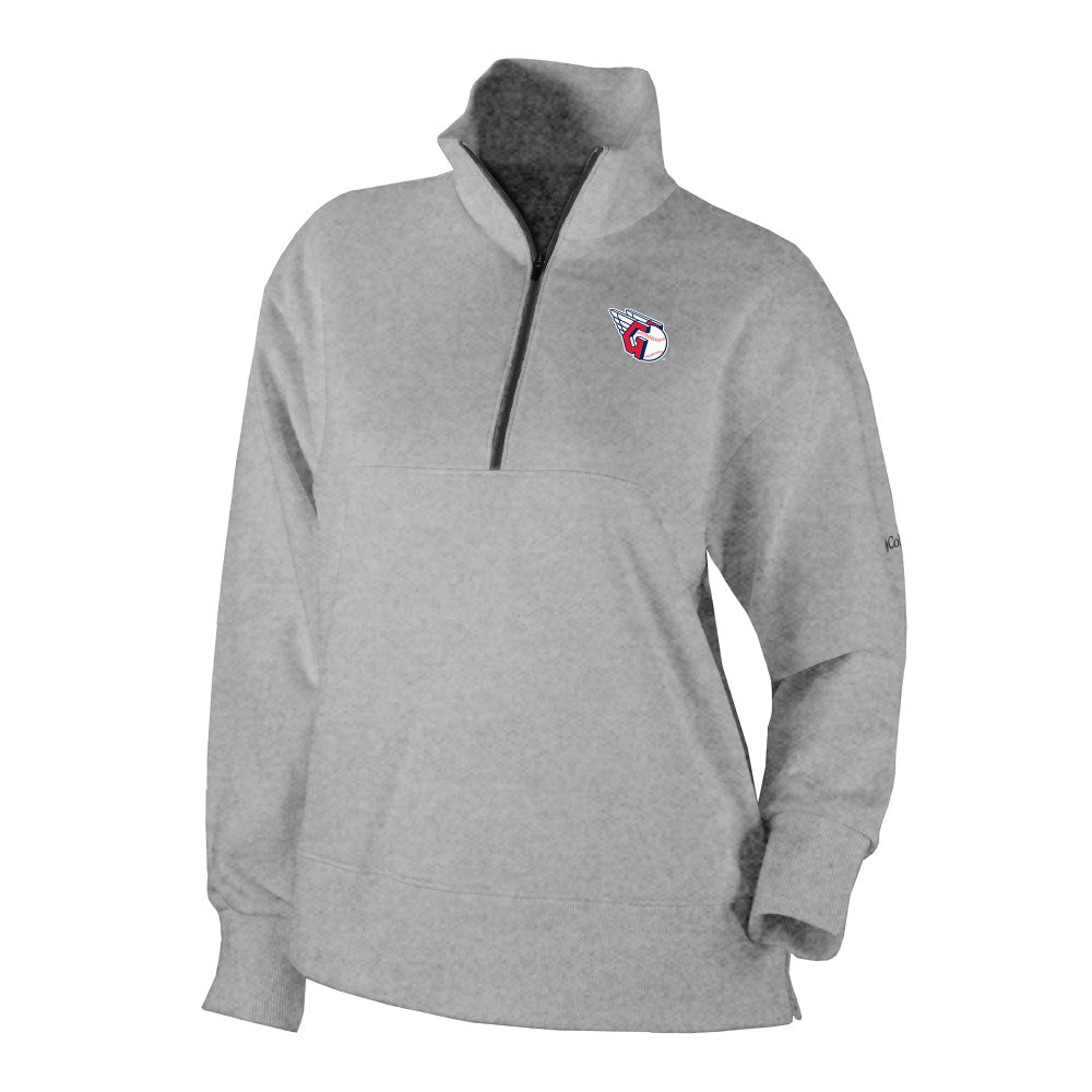 Cleveland Guardians Women's Birchwood Hills Quarter-Zip Pullover Gray | Columbia