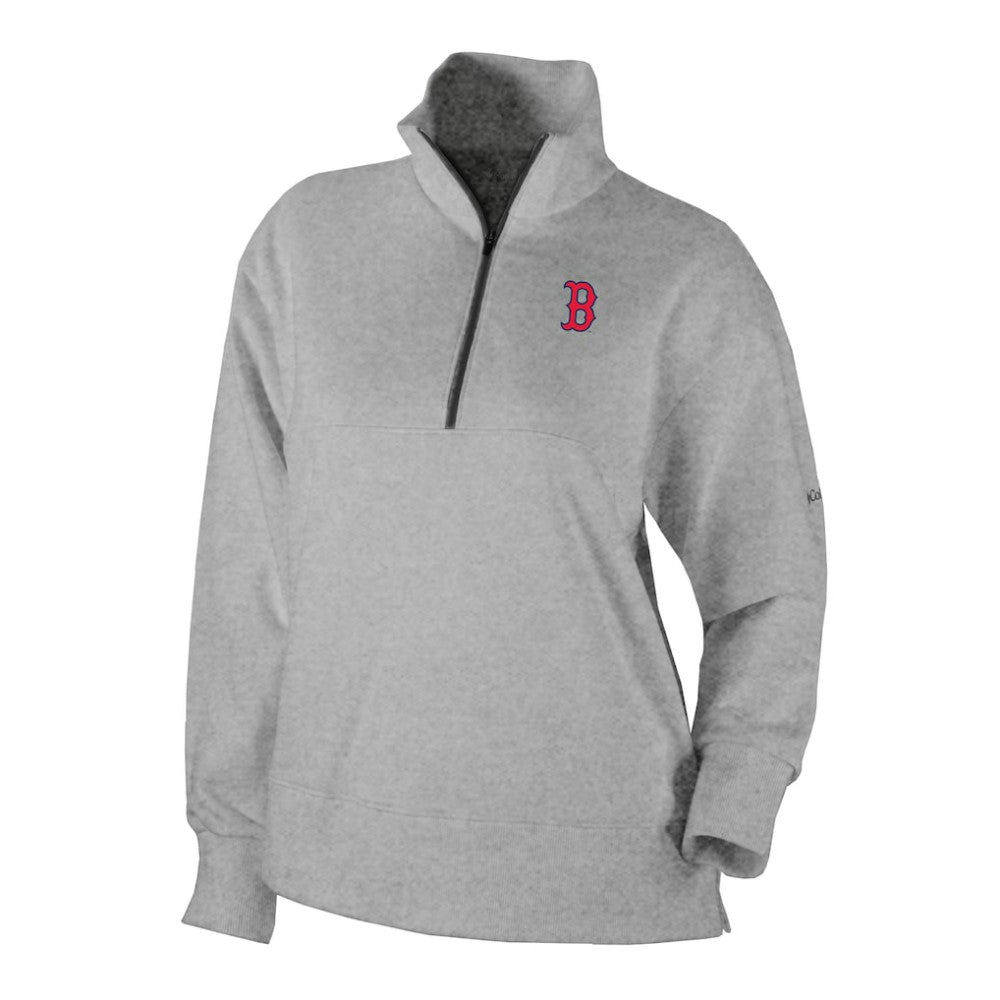 Boston Red Sox Women's Birchwood Hills Quarter-Zip Pullover Gray | Columbia