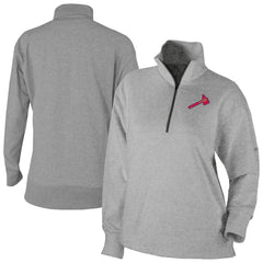 Atlanta Braves Women's Birchwood Hills Quarter-Zip Pullover Gray | Columbia