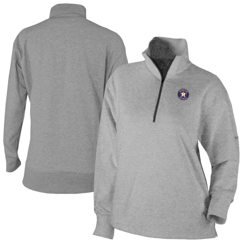 Houston Astros Women's Birchwood Hills Quarter-Zip Pullover Gray | Columbia