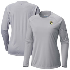 Milwaukee Brewers Tidal Tee II Long Sleeve T-Shirt Gray | Columbia