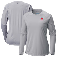 Minnesota Twins Tidal Tee II Long Sleeve T-Shirt Gray | Columbia