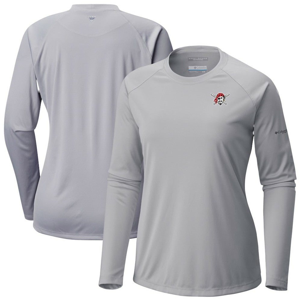 Pittsburgh Pirates Tidal Tee II Long Sleeve T-Shirt Gray | Columbia