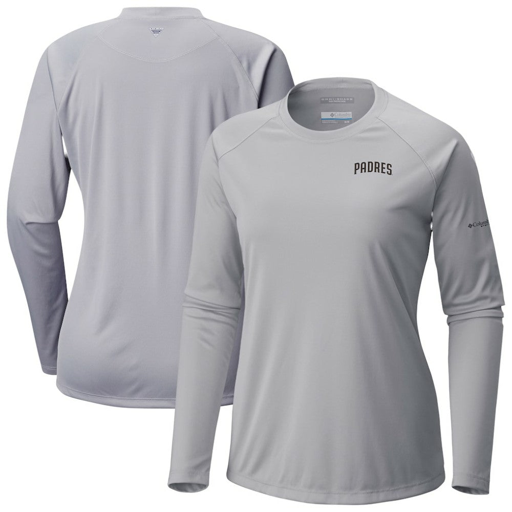 San Diego Padres Tidal Tee II Long Sleeve T-Shirt Gray | Columbia