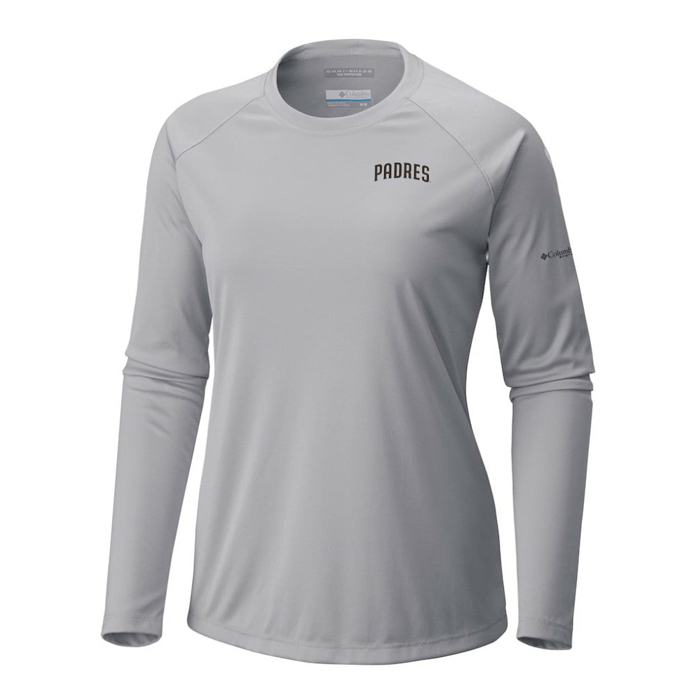 San Diego Padres Tidal Tee II Long Sleeve T-Shirt Gray | Columbia