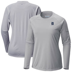 Detroit Tigers Tidal Tee II Long Sleeve T-Shirt Gray | Columbia