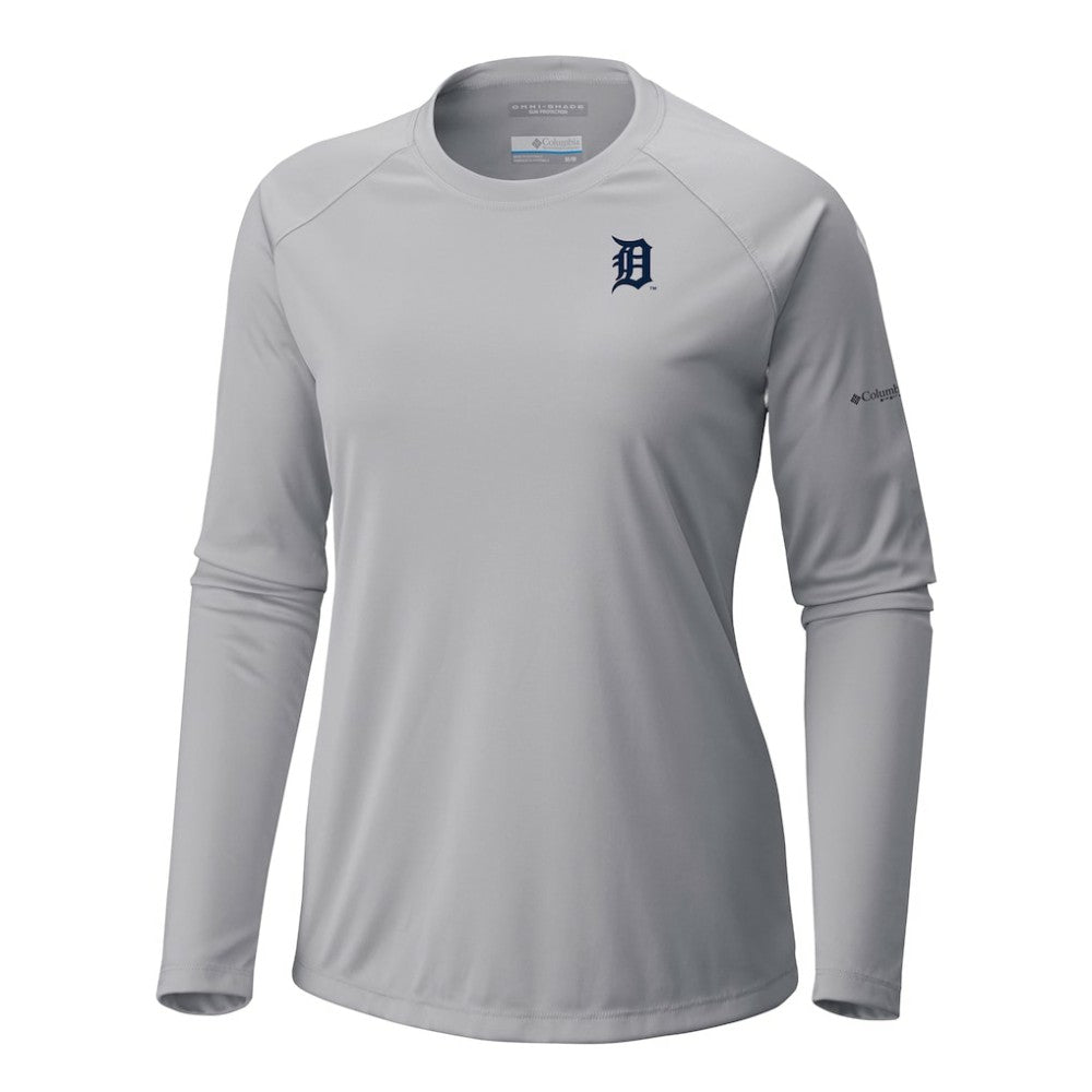 Detroit Tigers Tidal Tee II Long Sleeve T-Shirt Gray | Columbia