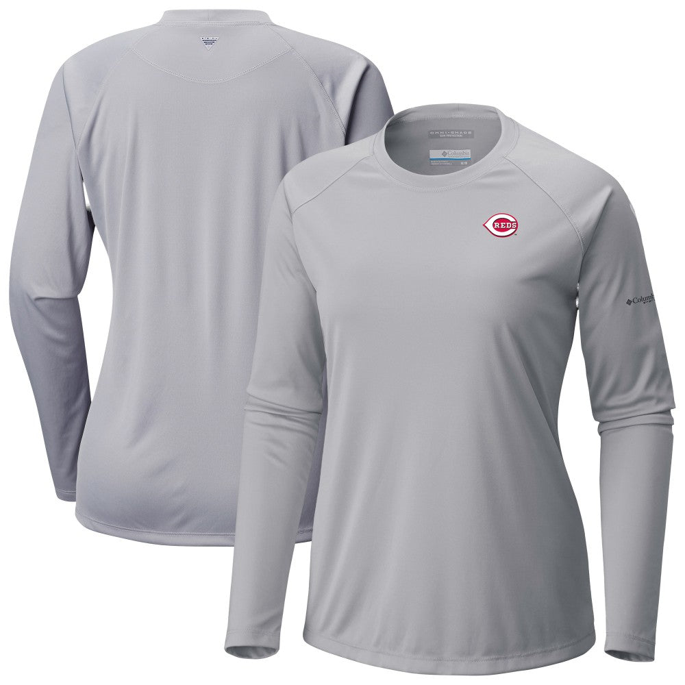 Cincinnati Reds Tidal Tee II Long Sleeve T-Shirt Gray | Columbia
