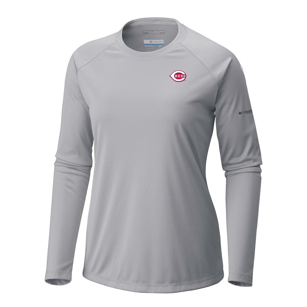 Cincinnati Reds Tidal Tee II Long Sleeve T-Shirt Gray | Columbia