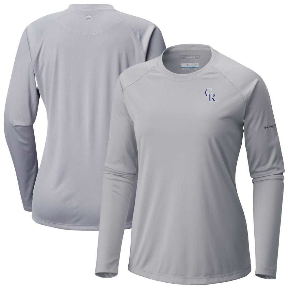 Colorado Rockies Tidal Tee II Long Sleeve T-Shirt Gray | Columbia