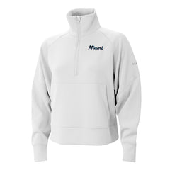 Miami Marlins Women's Wickhams Hills Raglan Omni-Wick Quarter-Zip Pullover White | Columbia