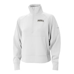 San Diego Padres Women's Wickhams Hills Raglan Omni-Wick Quarter-Zip Pullover White | Columbia
