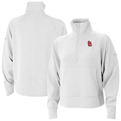St. Louis Cardinals Women's Wickhams Hills Raglan Omni-Wick Quarter-Zip Pullover White | Columbia