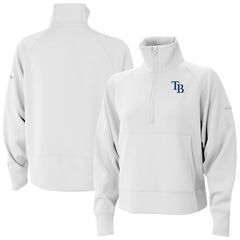 Tampa Bay Rays Women's Wickhams Hills Raglan Omni-Wick Quarter-Zip Pullover White | Columbia