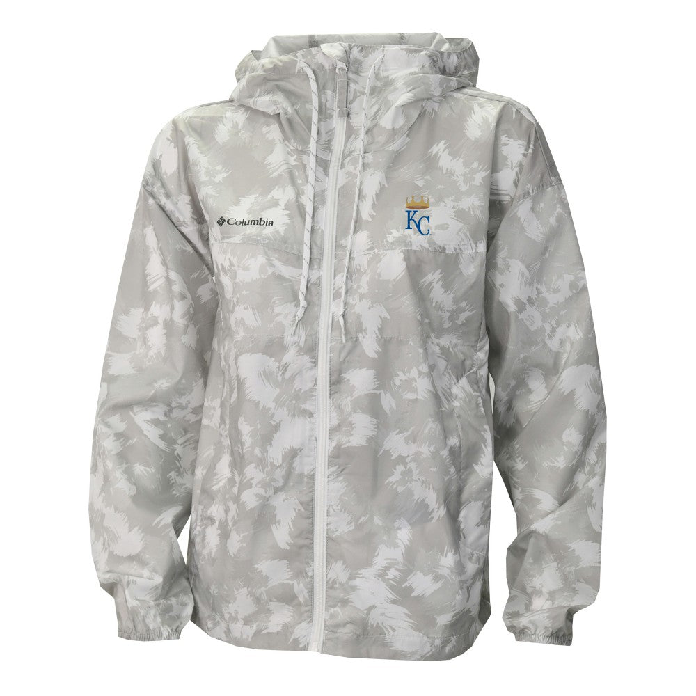 Kansas City Royals Women's Flash Challenger Full-Zip Hoodie Windbreaker Jacket Gray/White | Columbia