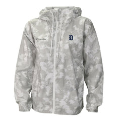 Detroit Tigers Women's Flash Challenger Full-Zip Hoodie Windbreaker Jacket Gray/White | Columbia