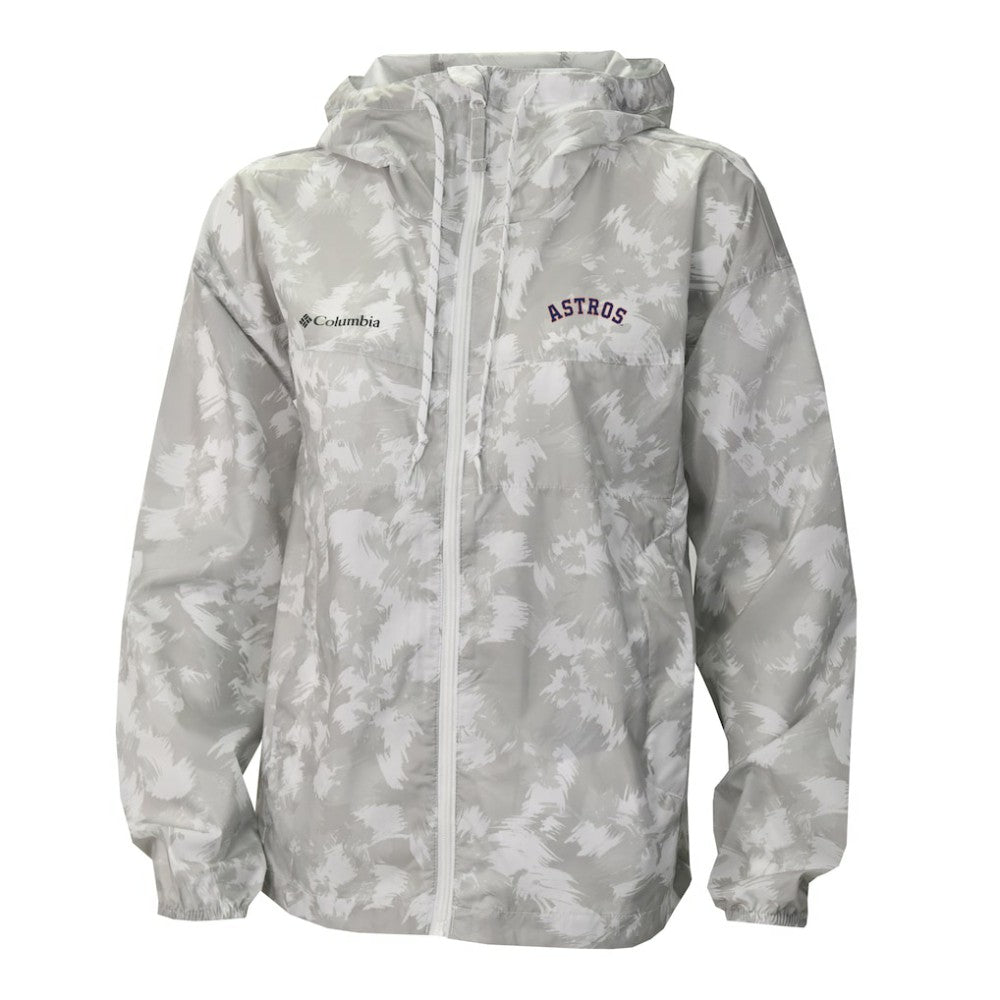 Houston Astros Women's Flash Challenger Full-Zip Hoodie Windbreaker Jacket Gray/White | Columbia