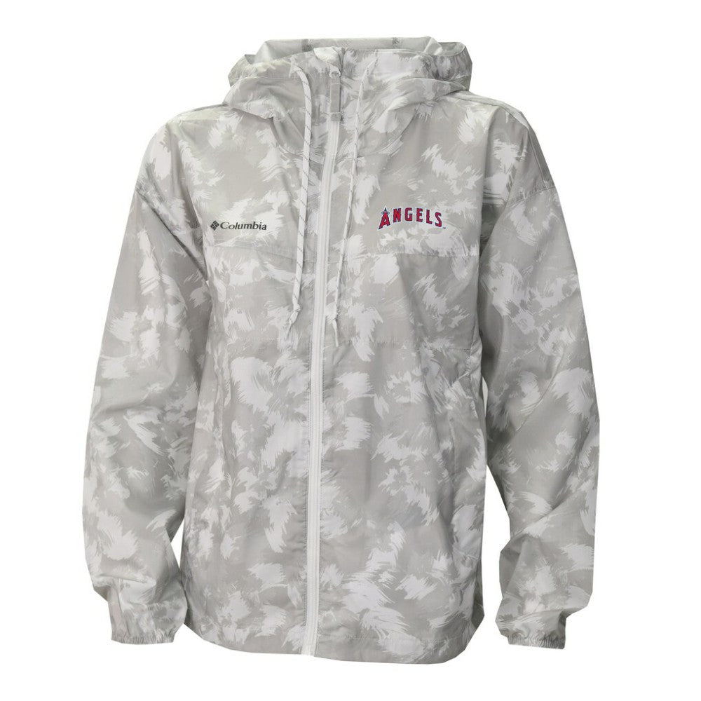 Los Angeles Angels Women's Flash Challenger Full-Zip Hoodie Windbreaker Jacket Gray/White | Columbia