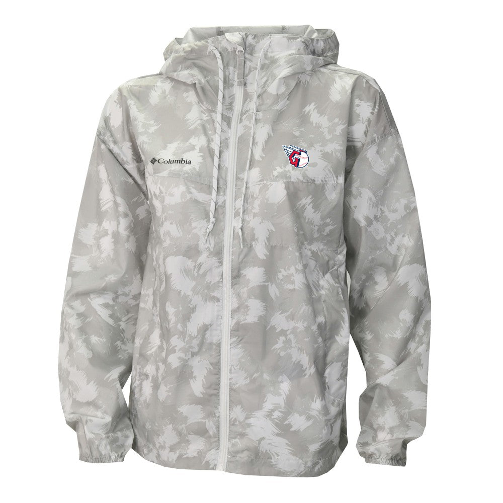 Cleveland Guardians Women's Flash Challenger Full-Zip Hoodie Windbreaker Jacket Gray/White | Columbia