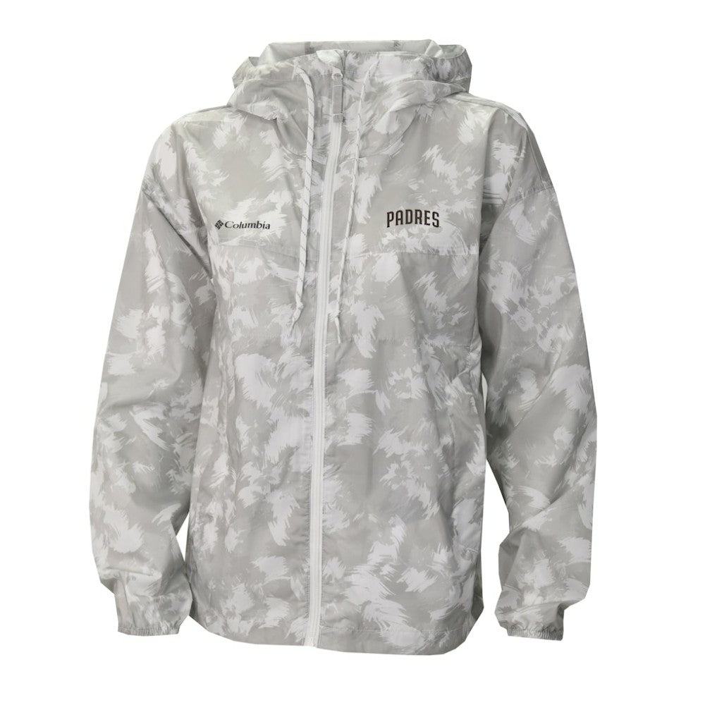 San Diego Padres Women's Flash Challenger Full-Zip Hoodie Windbreaker Jacket Gray/White | Columbia