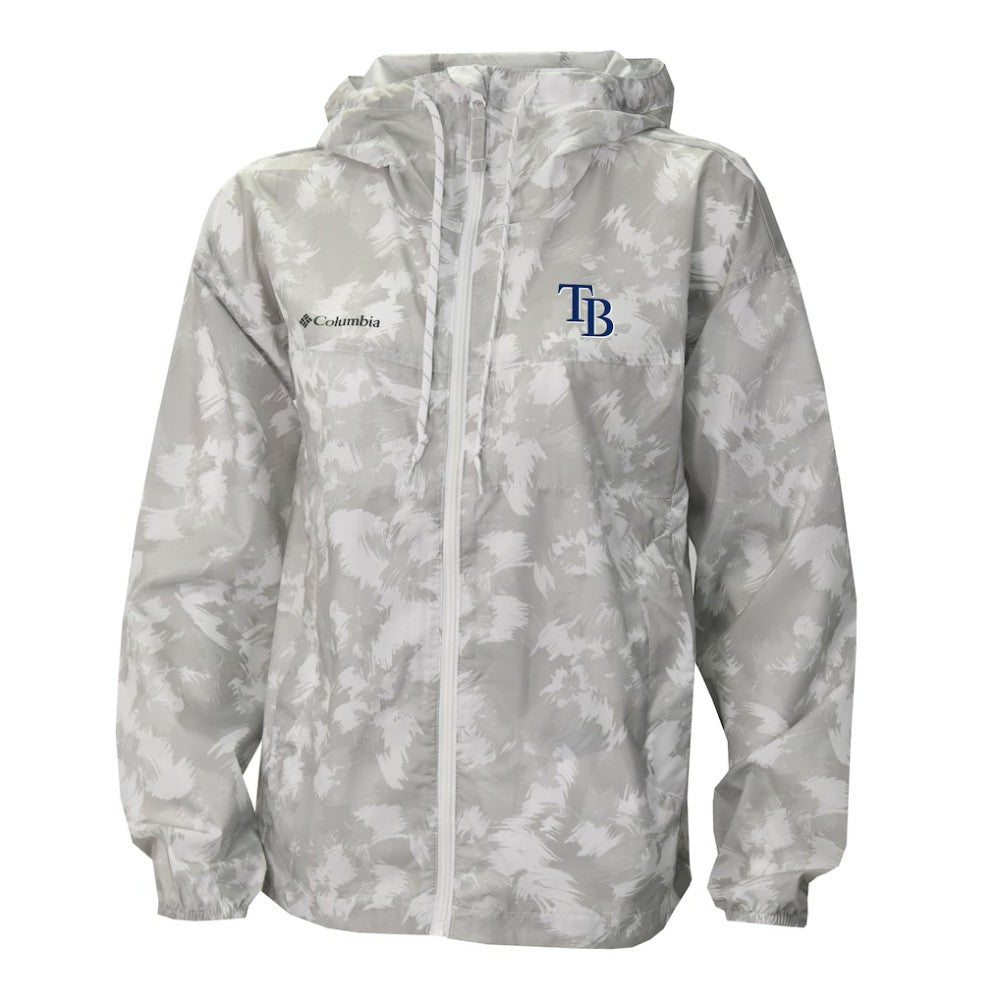 Tampa Bay Rays Women's Flash Challenger Full-Zip Hoodie Windbreaker Jacket Gray/White | Columbia