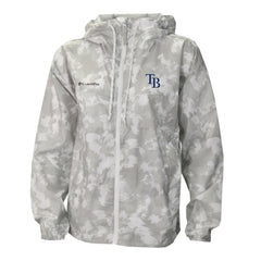 Tampa Bay Rays Women's Flash Challenger Full-Zip Hoodie Windbreaker Jacket Gray/White | Columbia
