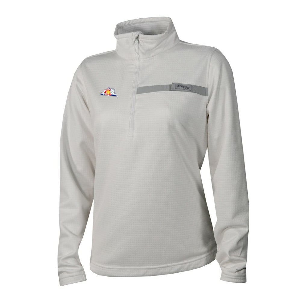 Colorado Rockies Women's Skiff Guide Fleece Half-Zip Pullover Jacket White | Columbia