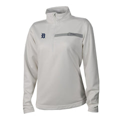 Detroit Tigers Women's Skiff Guide Fleece Half-Zip Pullover Jacket White | Columbia