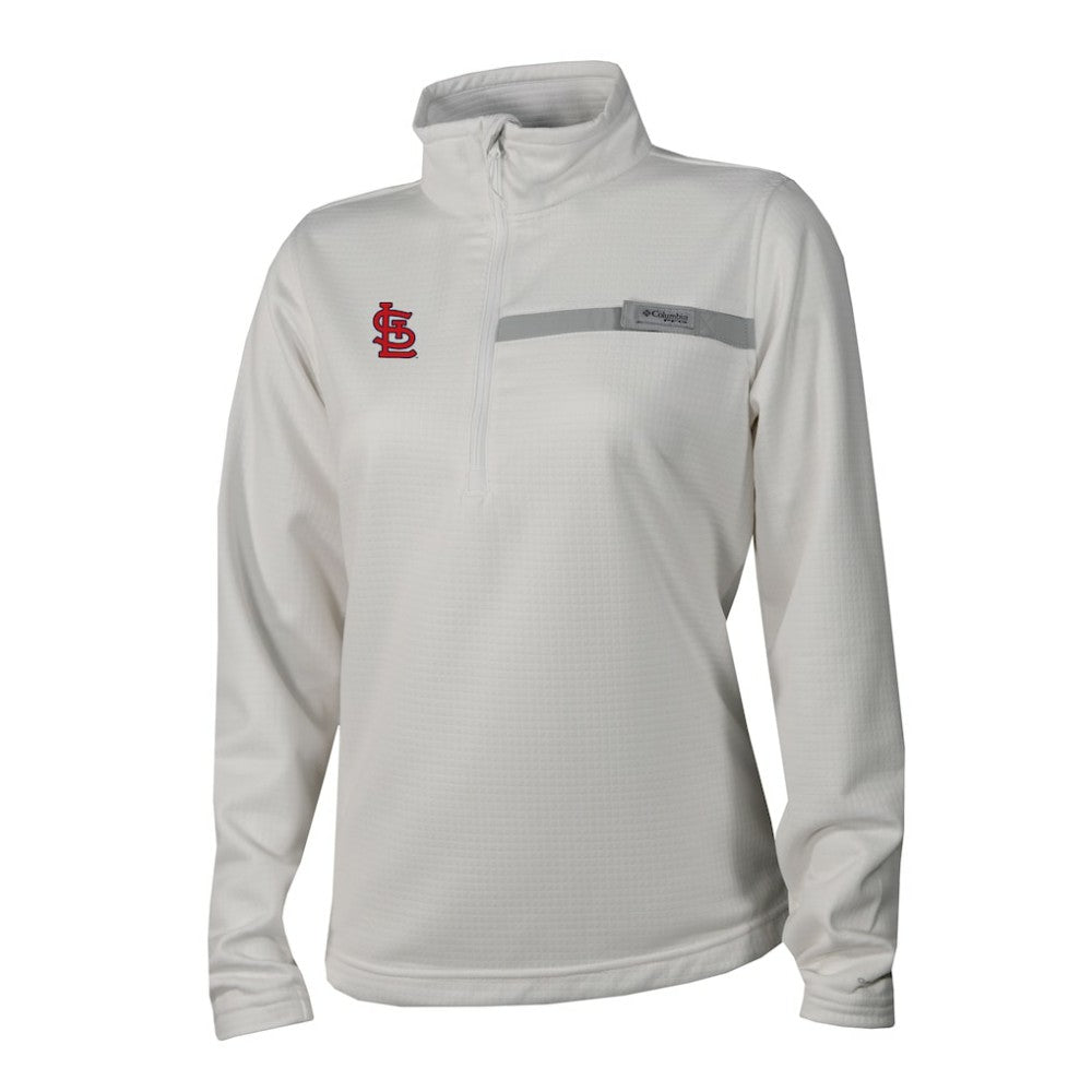 St. Louis Cardinals Women's Skiff Guide Fleece Half-Zip Pullover Jacket White | Columbia