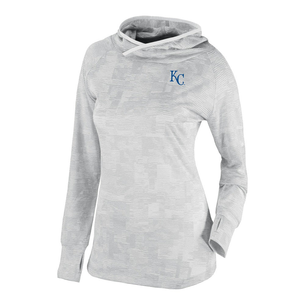 Kansas City Royals Women's Omni-Wick Sunday Ball Raglan Pullover Hoodie White | Columbia