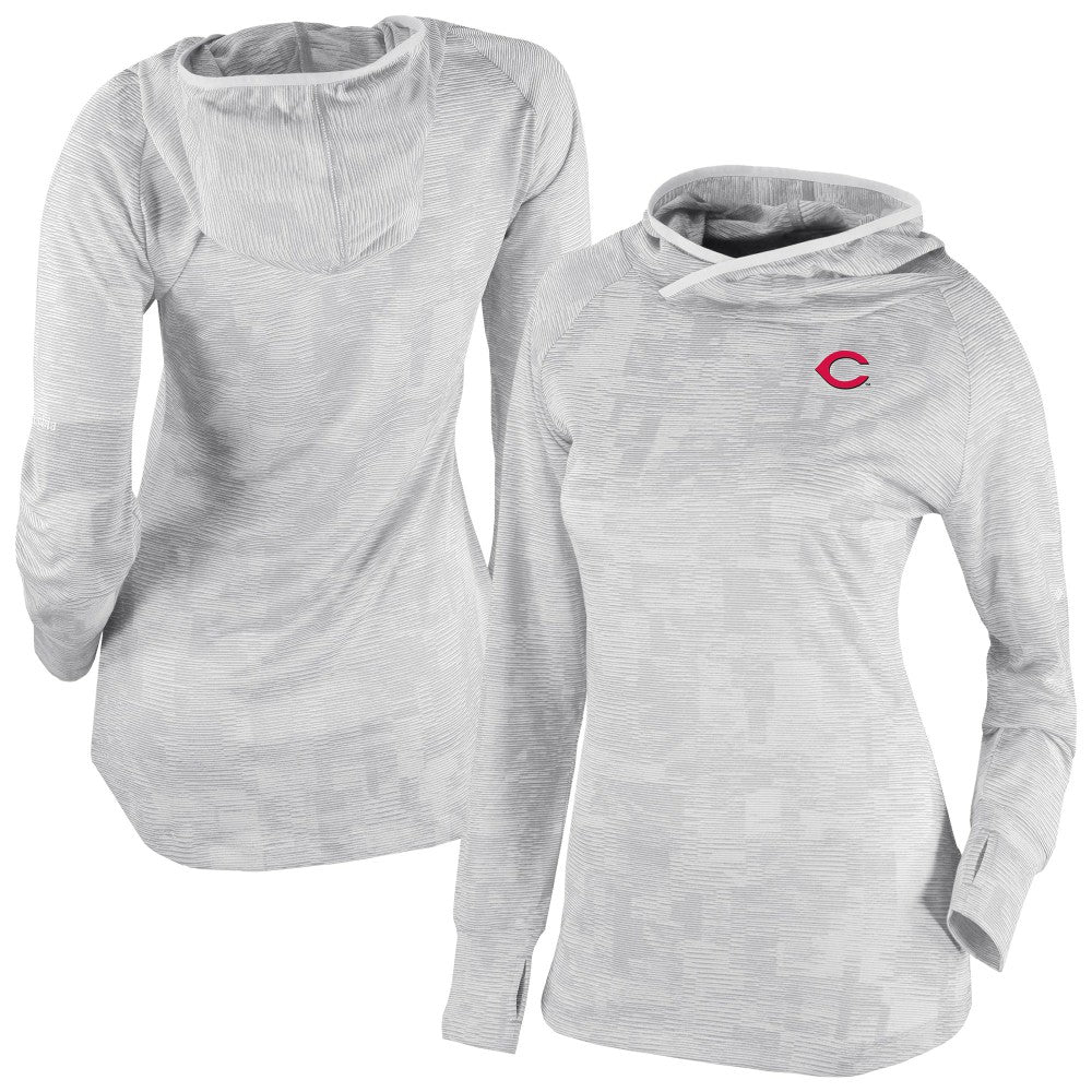 Cincinnati Reds Women's Omni-Wick Sunday Ball Raglan Pullover Hoodie White | Columbia