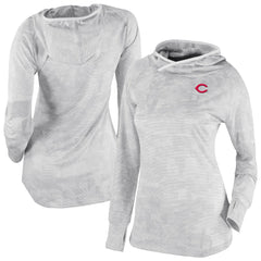 Cincinnati Reds Women's Omni-Wick Sunday Ball Raglan Pullover Hoodie White | Columbia