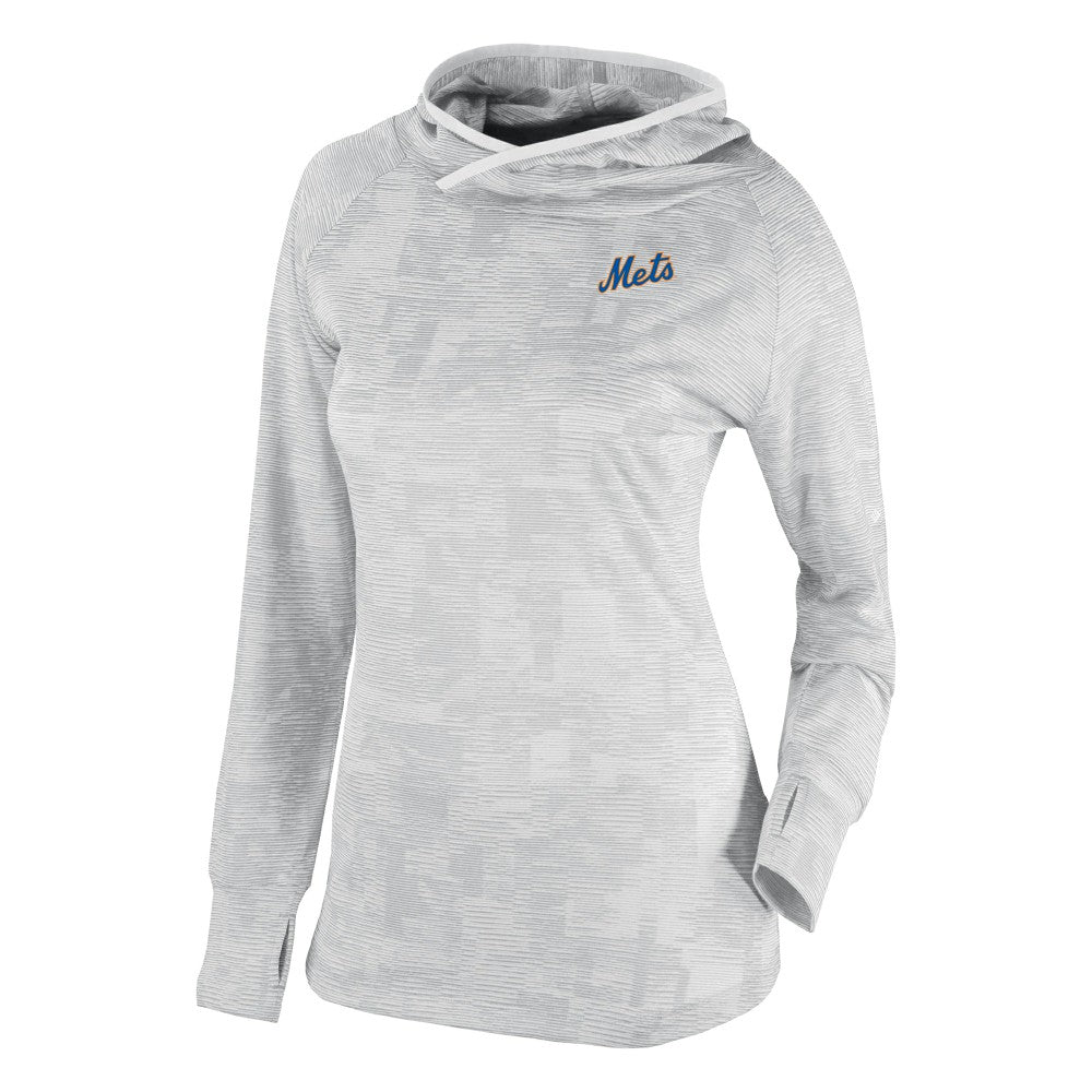 New York Mets Women's Omni-Wick Sunday Ball Raglan Pullover Hoodie White | Columbia