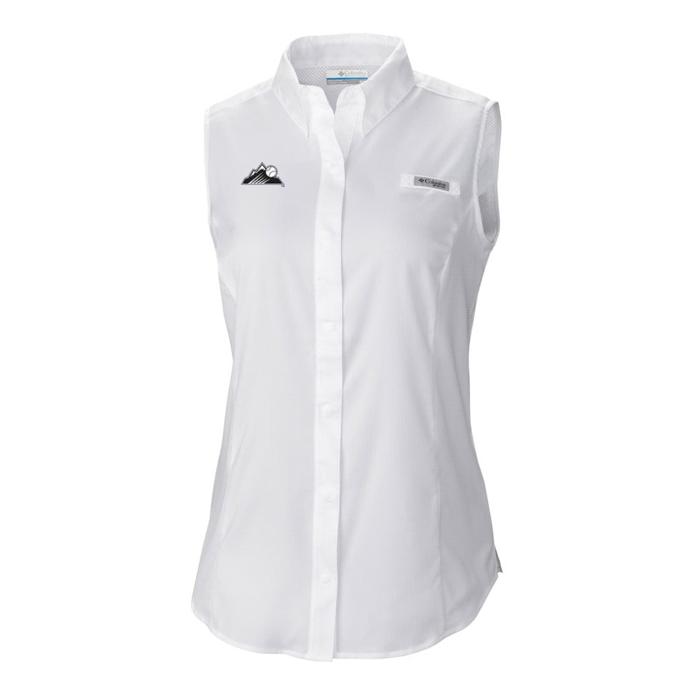 Colorado Rockies Women's Tamiami Sleeveless Shirt White | Columbia