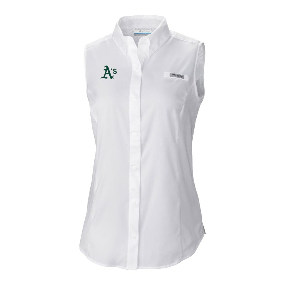 Athletics Women's Tamiami Sleeveless Shirt White | Columbia