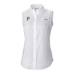 Pittsburgh Pirates Women's Tamiami Sleeveless Shirt White | Columbia