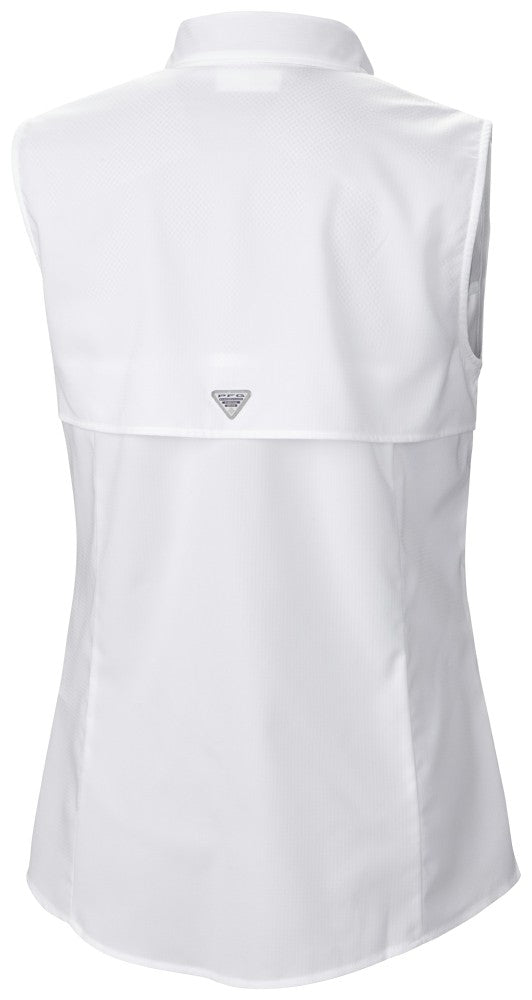Cincinnati Reds Women's Tamiami Sleeveless Shirt White | Columbia