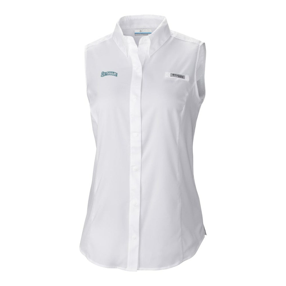 Seattle Mariners Women's Tamiami Sleeveless Shirt White | Columbia