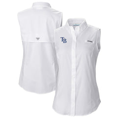 Tampa Bay Rays Women's Tamiami Sleeveless Shirt White | Columbia