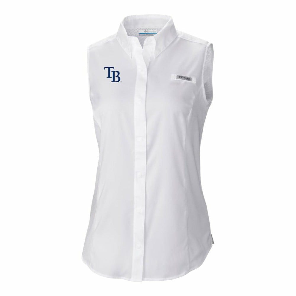 Tampa Bay Rays Women's Tamiami Sleeveless Shirt White | Columbia