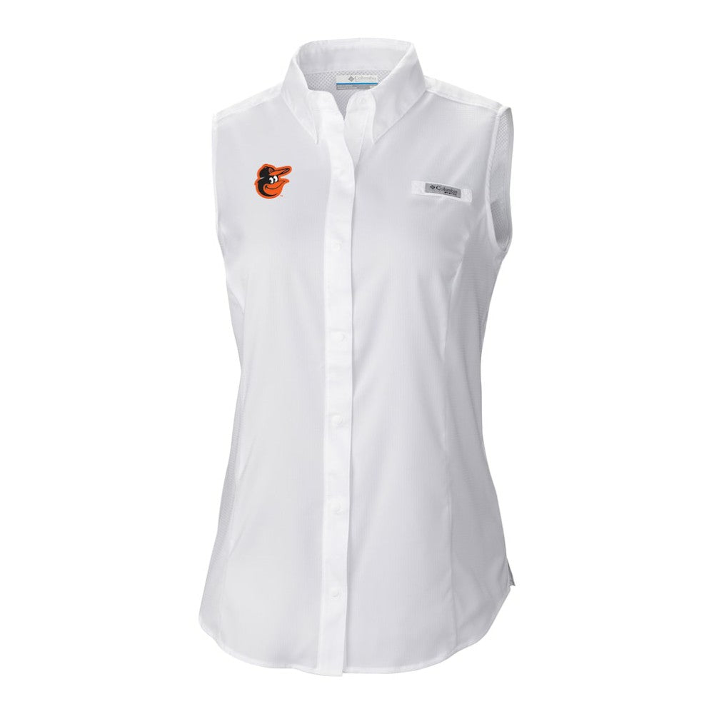 Baltimore Orioles Women's Tamiami Sleeveless Shirt White | Columbia
