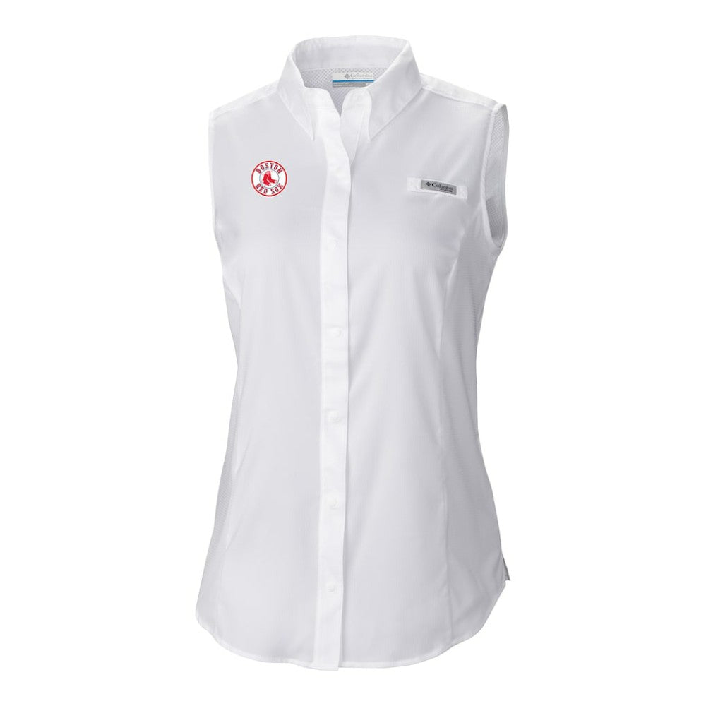 Boston Red Sox Women's Tamiami Sleeveless Shirt White | Columbia